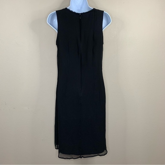 Size 6 Silk Isabella Bird Black Sleeveless Dress Event Party Cocktail Small - Picture 6 of 10